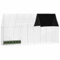 vidaXL Klietka pre králiky Strieborná 400 x 100 x 210 cm