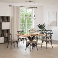 vidaXL Noha jedálenského stola v tvare pavúka, čierna 85x85x(72-73) cm, oceľ