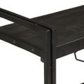 vidaXL Knižnica s 3 policami čierna 140x30x80 cm mangovníkový masív
