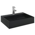 vidaXL Umývadlo minerálny/mramorový odliatok 50x38x11cm matné čierne