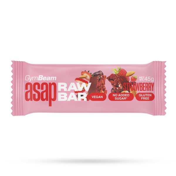ASAP Raw Bar - GymBeam, jahoda, 45 g