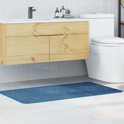 vidaXL Protišmyková kúpeľňová podložka Modrá 70 x 120 cm PP