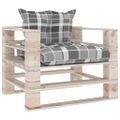 vidaXL 6-dielna záhradné paletová sedacia súprava s vankúšmi borovica