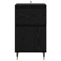 vidaXL Servírovacia skriňa so zásuvkou Čierny dub 40 x 35 x 70 cm