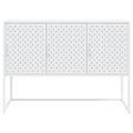 vidaXL Komoda biela 105x35x75 cm oceľ