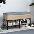 vidaXL Lavička na topánky sivá sonoma 82x32x45 cm kompozitné drevo