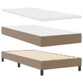 vidaXL Posteľ s pružinovým rámom Kapučínová 90 x 200 cm Umelá koža