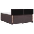 vidaXL Posteľ s boxspringom a matracom a LED Tmavohnedá 180 x 200 cm