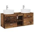 vidaXL Set kabinetov do kúpeľne 3 ks Staré drevo 49,5 x 44,5 x 65 cm