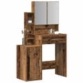 vidaXL Toaletný stolík Staré drevo 80 x 35 x 132 cm Kompozitné drevo