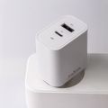 Nabíjačka Maxlife MXTC-06-30AC PD QC 1x USB-C 1x USB 30W biela + kábel USB-C - USB-C 60W