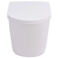 vidaXL Keramické závesné WC, biele