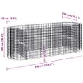 vidaXL Gabiónový vyvýšený záhon pozinkované železo 300x100x100 cm
