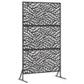 vidaXL Záves na zabezpečenie súkromia 100 x 50 x 180 cm Oceľ Čierna