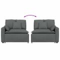 vidaXL Modulová opierka na ruky s vankúšmi, tmavosivá, 100 cm