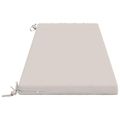 vidaXL Vankúš na lavičku SOEST 100% polyester Biela 140 x 50 x 5 cm