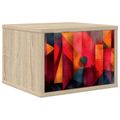 vidaXL Nástenná nočná skrinka HEESCH Dub sonoma 36 x 33 x 25 cm