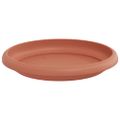 vidaXL Kruhový kvetinový podnos 6 ks Tehlovo červená Ø 14 x 2 cm Plast