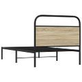 vidaXL Posteľný rám bez matraca 90x200 cm dub sonoma kompozitné drevo