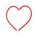 Neon LED Light HEART red Bat + USB FLNE07 Forever Light