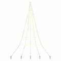 vidaXL LED Vianočný stromček so zemnými kolíkmi Teplá biela 306 cm Kov
