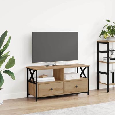 vidaXL TV skrinka so zásuvkou Remeselný dub 90 x 33 x 45 cm