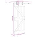 vidaXL Posuvné dvere NARVIK Prírodná a čierna 85 x 210 cm (213,5 cm)