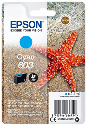 EPSON cartridge T03U2 cyan (hviezdy)