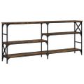 vidaXL Konzolový stolík dymový dub 180x29x76,5 cm kompozitné drevo