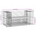 vidaXL Záhradná lavica gabiónový dizajn 143x71x65,5cm impreg. borovica