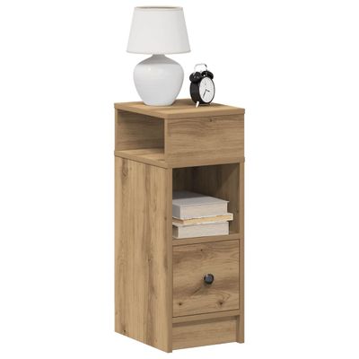 vidaXL Nočné skrinky 2 ks so zásuvkou dub artisan 25x31x66 cm