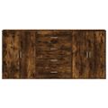 vidaXL Komody 3 ks dymový dub 60x31x84 cm kompozitné drevo