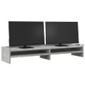 vidaXL Stojan na monitor betónovosivý 100x24x16 cm kompozitné drevo