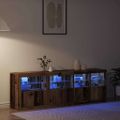 vidaXL LED komoda Staré drevo 202 x 37 x 67 cm Kompozitné drevo