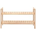 vidaXL Regál na topánky z masívneho orechového dreva 69x26x40 cm