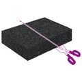vidaXL Pad z gumových granúl na dvor 25 ks Čierny 9 x 6 x 2 cm Guma