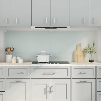 vidaXL Kuchynský obklad 2 pcs Biela 90 x 60 cm tvrdené sklo
