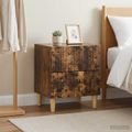 vidaXL Nočný stolík 2 ks Dymový dub 43 x 34,5 x 48 cm Kompozitné drevo