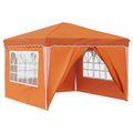 vidaXL Prístrešok na párty 288 x 288 x 245 cm Oranžová Oxfordská látka