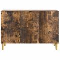 vidaXL Servírovacia skriňa Dymový dub 89 x 34,5 x 60 cm