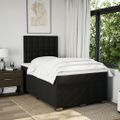 vidaXL Boxspring posteľ s matracom čierna 120x190 cm látka