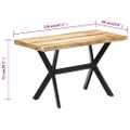 vidaXL Jedálenský stôl z mangovníkového dreva 120x60x75 cm