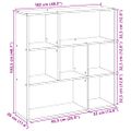 vidaXL Rozdeľovacia knižnica staré drevo 102x29x103,5 cm kompoz.drevo