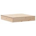 vidaXL Pieskovisko s krytom 111x111x19,5 cm, borovicový masív