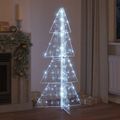 vidaXL Vianočný stromček 160 LED Studená Biela 150 cm Akryl