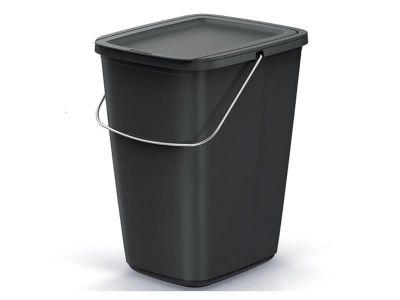 Kôš odpadkový COMPACTA Q FLAP BASIC čierný 9l