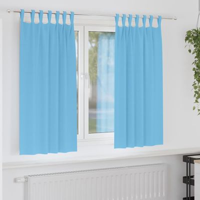 vidaXL Záclony na zatemnenie s krúžkami 2 pcs Svetlomodrá 175 x 140 cm