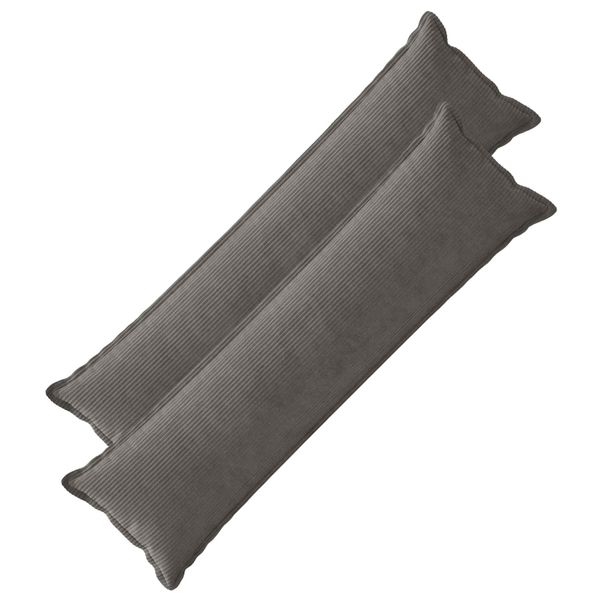 vidaXL Poťah na podložku 2 ks HOUTEN Tmavosivá 40 x 145 cm manšestr