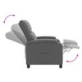 vidaXL Masážne relaxačné kreslo Sivá Umelá koža