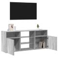 vidaXL TV skrinka s LED svetlami sivá sonoma 120x30x50 cm